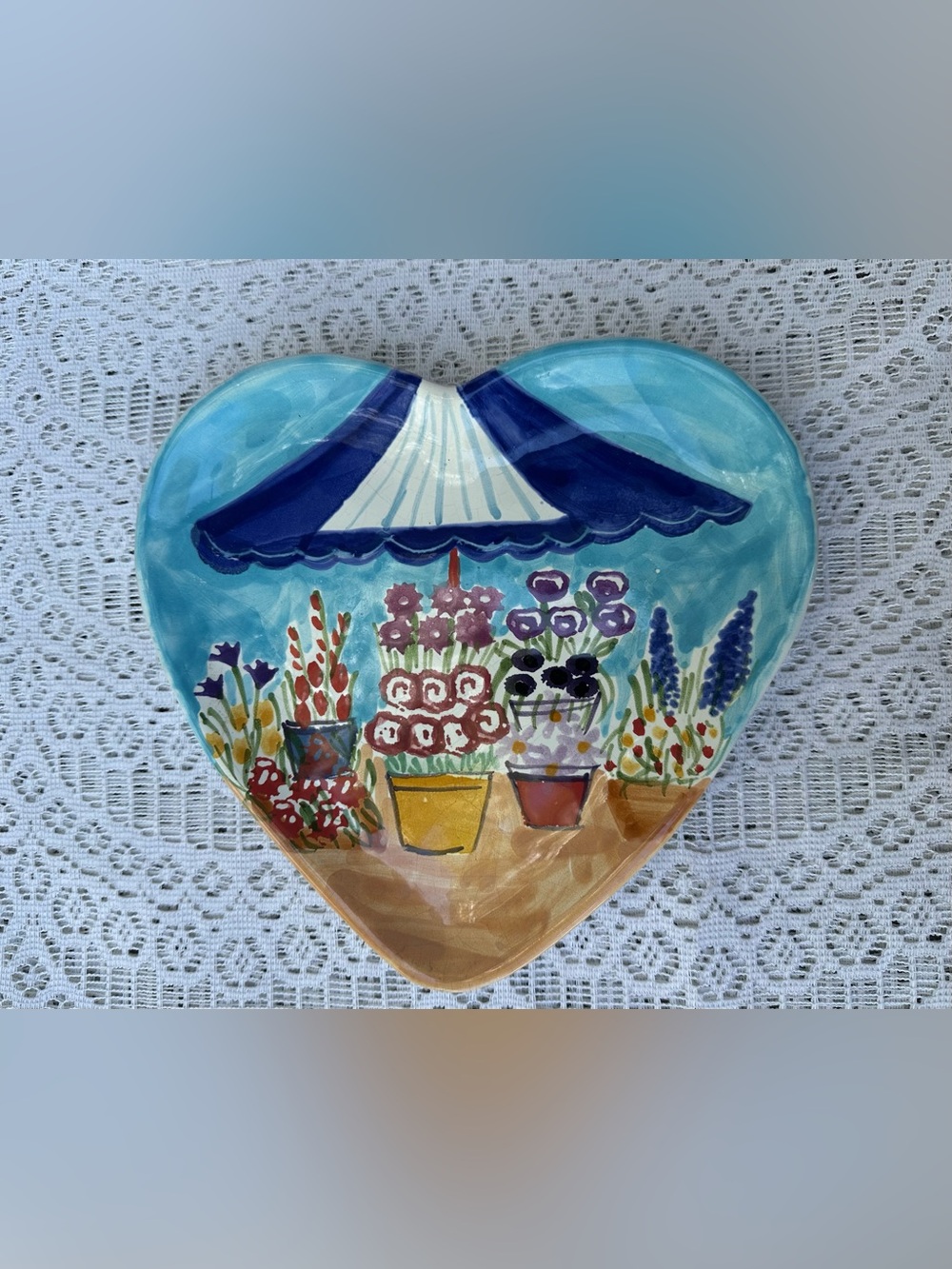 Mesa Flower Cart Heart Plate